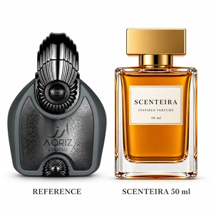 Almond Embrace: Arabiyat Prestige Aariz L'Absolu Eau de Parfum reference beside the Scenteira 50 ml bottle