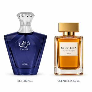 Blue Latitude: original inspiration reference beside the Scenteira 50 ml bottle