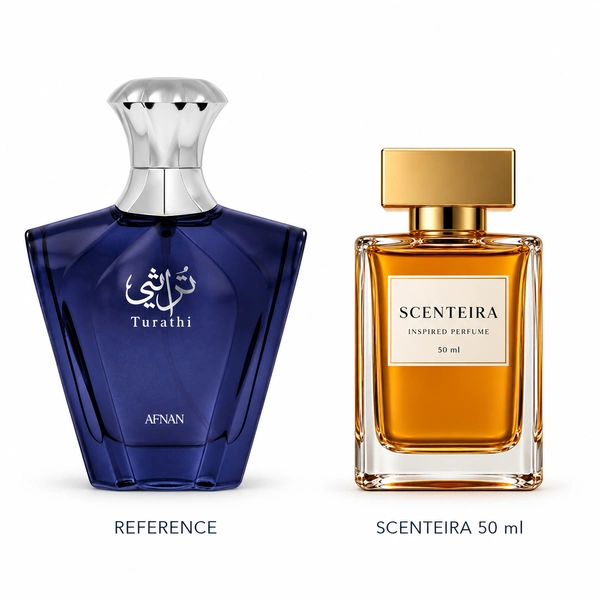 Blue Latitude: original inspiration reference beside the Scenteira 50 ml bottle