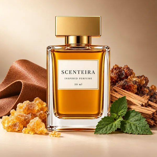 Resin Earth: Scenteira bottle centred among scent-note ingredients